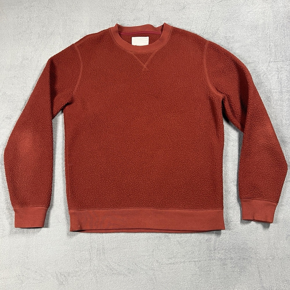 Everlane Sweater Womens S Rust Orange Renew Relaxed Crewneck Fleece‎ Sweatshirt